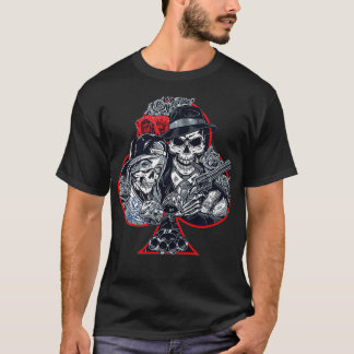 Poker Skulls Gangster Life Poker Players Gift T-Shirt
