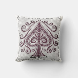Poker Spades  Throw Pillow