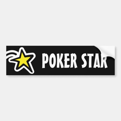 Poker Star Bumper Sticker