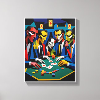 Poker Strategy Abstract Geometric Art Canvas Print
