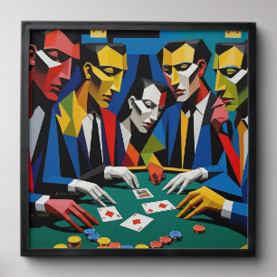 Poker Strategy Abstract Geometric Art Peel And Stick Photo Tile