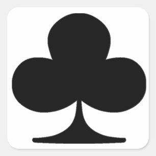 Poker Suite Club Square Sticker
