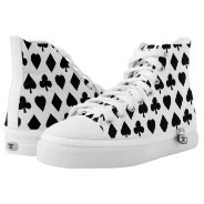 Poker Suits Pattern Custom Background Color High-top Sneakers at Zazzle
