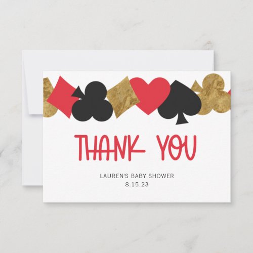 Poker Thank You Card