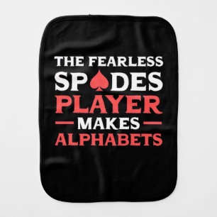 Poker The Fearles Spades Player Baby Burp Cloth