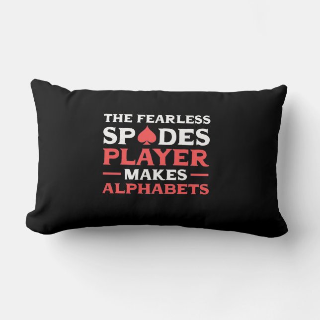Poker The Fearles Spades Player Lumbar Pillow (Front)