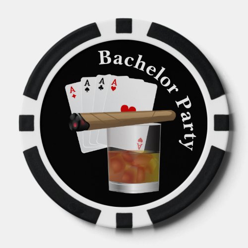 Poker Theme Bachelor Party Invite Poker Chip