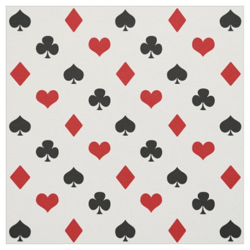 Poker Theme | Card Suits | Casino Theme Fabric
