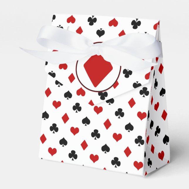 Poker Theme | Playing Card Theme | Red Diamond Favor Boxes (Front Side)