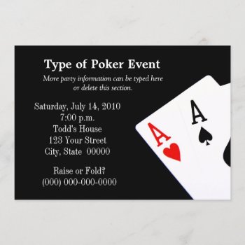 Poker Themed Invitations by CarriesCamera at Zazzle