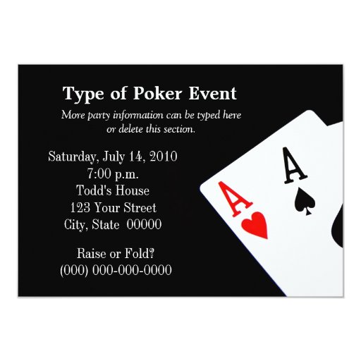 Poker Themed Invitations 4