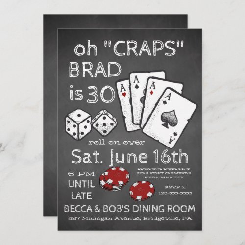 Poker Themed Party Invitation