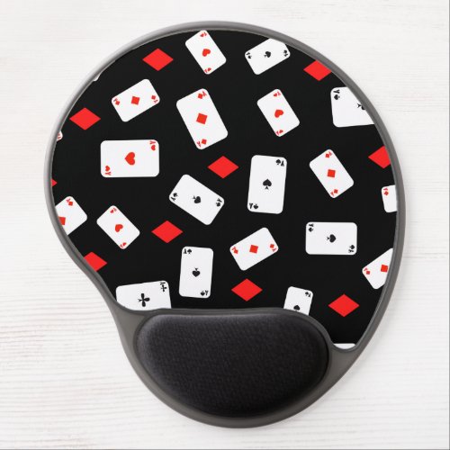 Poker Themed Playing Cards  Red Diamonds Cool Gel Mouse Pad