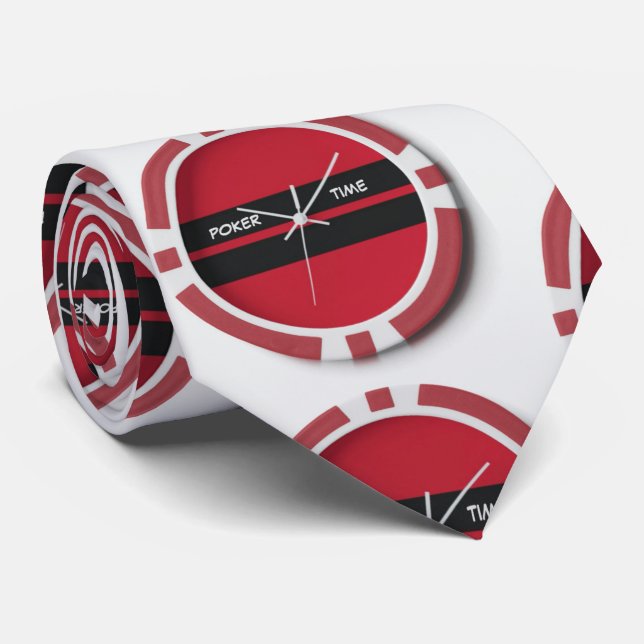 Poker Time  Neck Tie (Rolled)