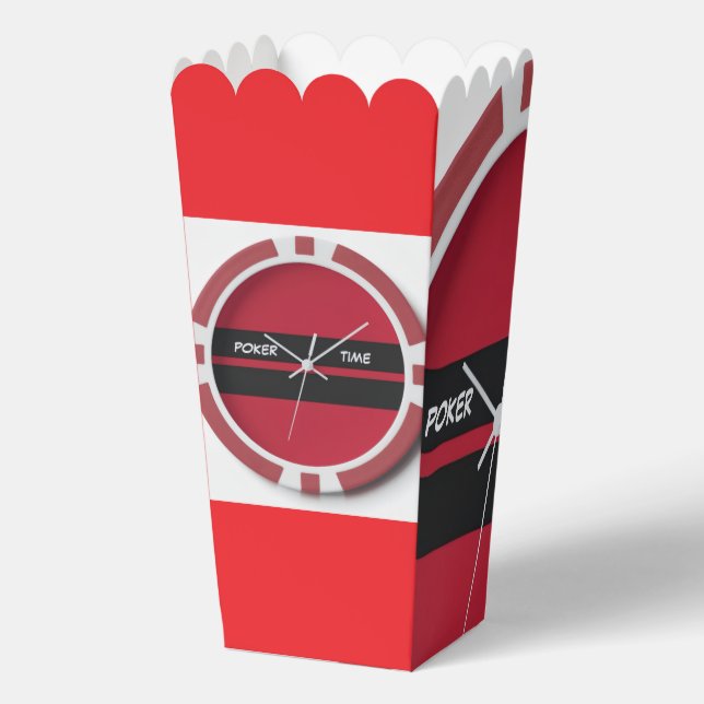 Poker Time Popcorn  Favor Boxes (Back)