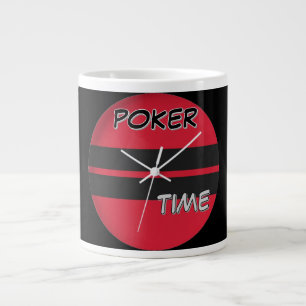 Poker Time Red Black Giant Coffee Mug