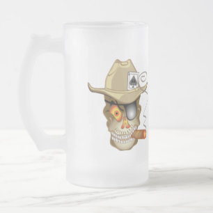 POKER TOURNAMENTS  Frosted Glass Beer Mug