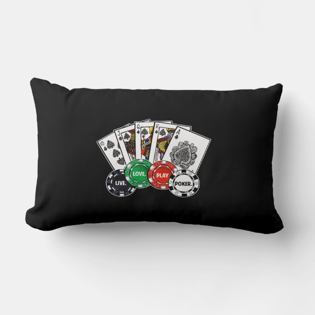 Poker v1 lumbar pillow (Front)