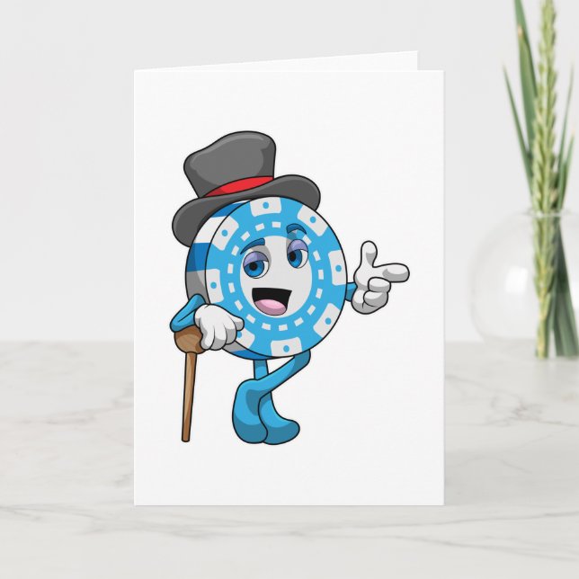 Poker with Poker chips Card (Front)