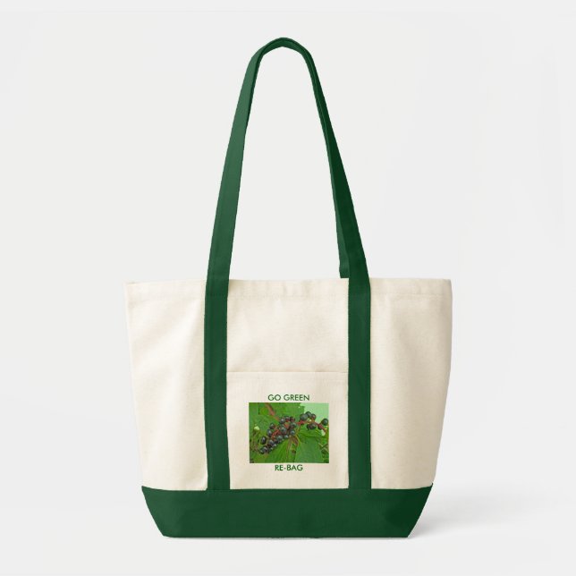 Pokeweed Berries, GO GREEN, RE-BAG Tote (Front)
