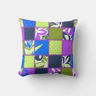 Pokii Hawaiian Patchwork Reversible Square Pillows