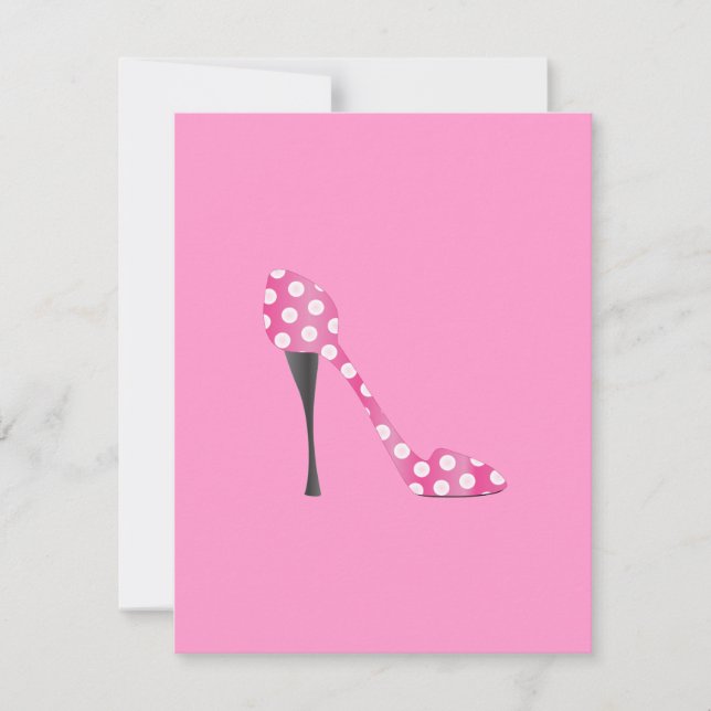 Poky Dot High Heel Note Card (Front)