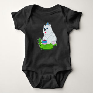 Pola bear Birthday Cake Baby Bodysuit