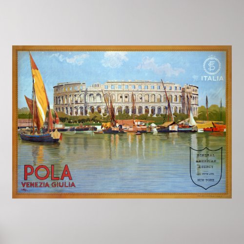 Pola Venezia Giulia Vintage Poster 1925