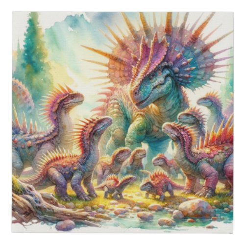 Polacanthus in Harmony 310524AREF112 _ Watercolor Faux Canvas Print