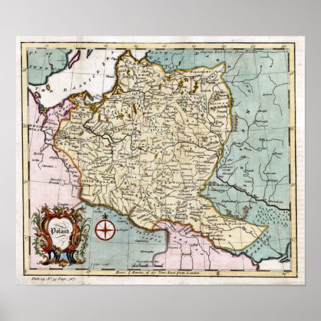 Poland 18th Century Map Poster (Front)