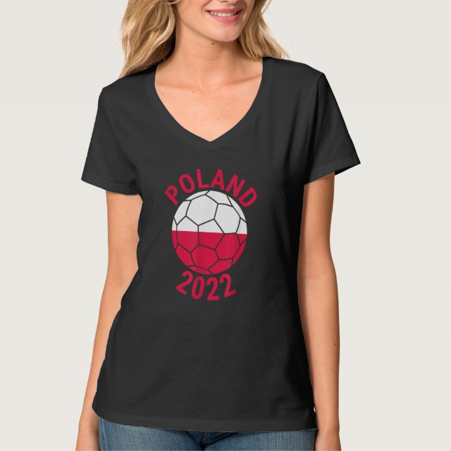 Poland 2022 Football Supporter Championship Soccer T-Shirt (Front)