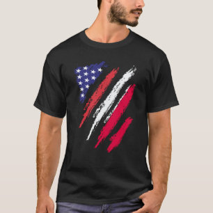 Poland American Grown Flag USA Patriot Heritage Mo T-Shirt