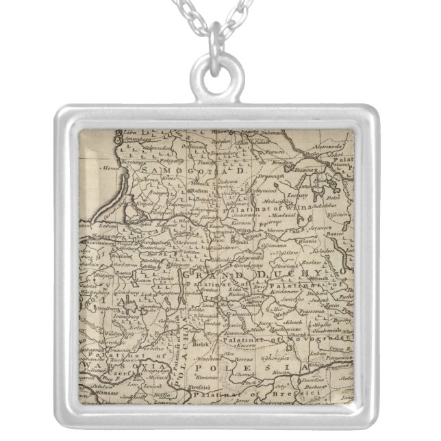 Poland and Lithuania Silver Plated Necklace (Front)