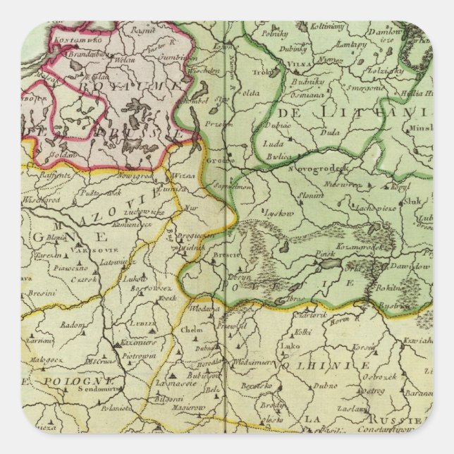 Poland and Lithuania Square Sticker (Front)