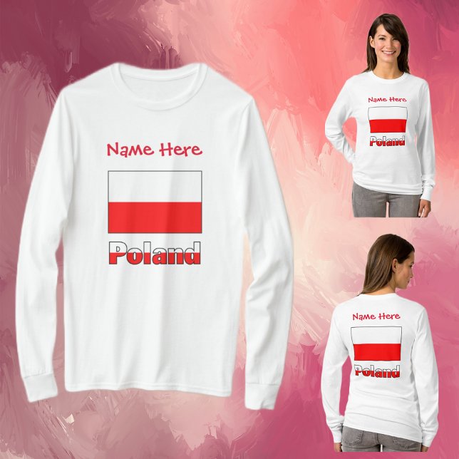 Poland and Polish Flag Personalized Women's  T-Shirt (Creator Uploaded)