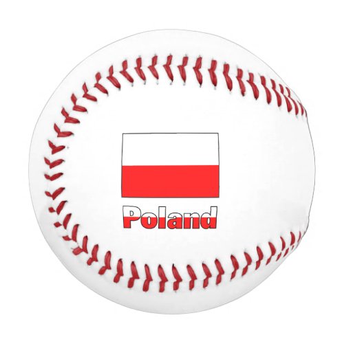 Poland and Polish Flag with Your Name Baseball
