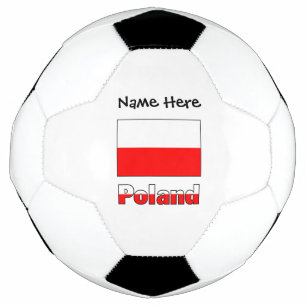 Poland and Polish Flag with Your Name Soccer Ball
