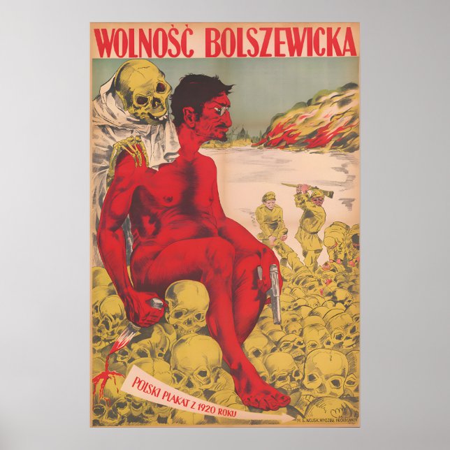 Poland Anti-Communist propaganda poster 1920s (Front)