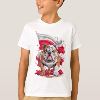 Poland Bulldogs Dog Lover Gift Cute Design for Pet T-Shirt