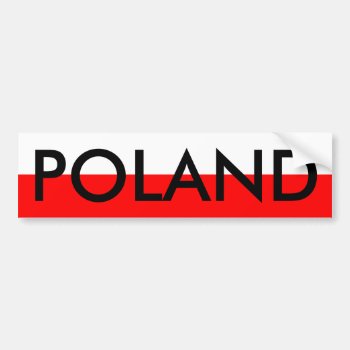 Poland Bumper Sticker by PolandMerch at Zazzle