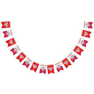 Poland bunting banners, Polish Flag, Eagle / Red Flags