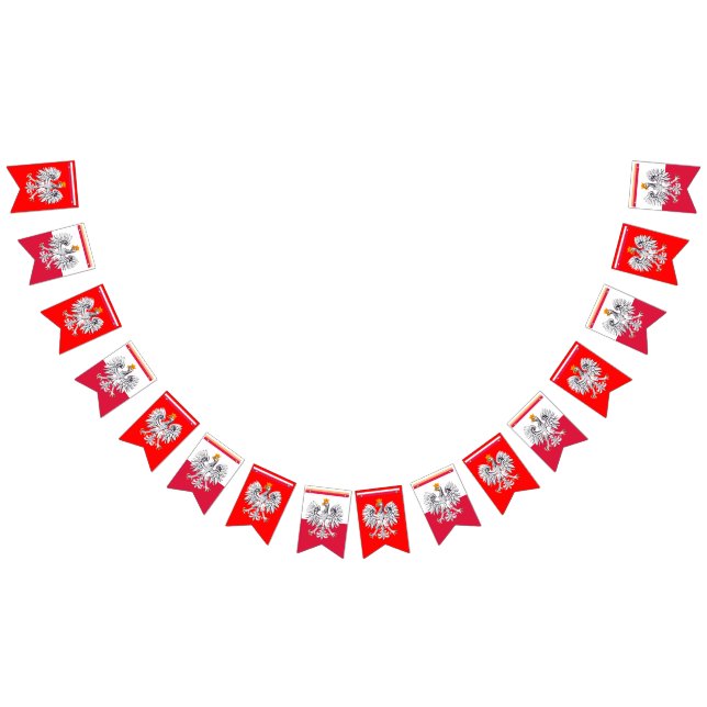 Poland bunting banners, Polish Flag, Eagle / Red Flags (All)