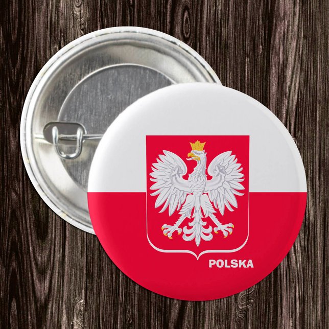 Poland button, patriotic Polish Flag fashion Button (Creator Uploaded)