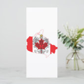 Poland Canada Flag Map (Standing Front)