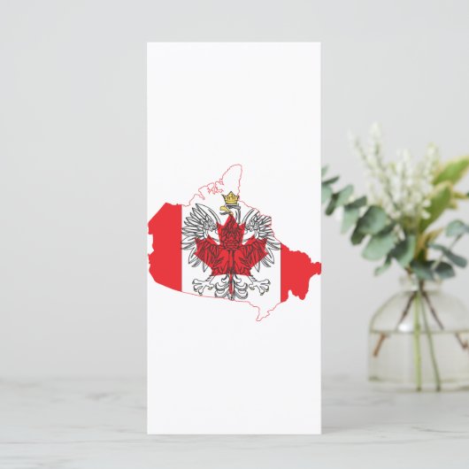 Poland Canada Flag Map (Standing Front)