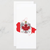Poland Canada Flag Map (Front/Back)