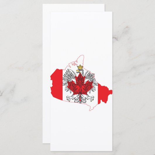 Poland Canada Flag Map (Front/Back)