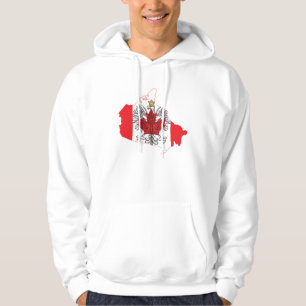 Poland Canada Flag Map Hoodie