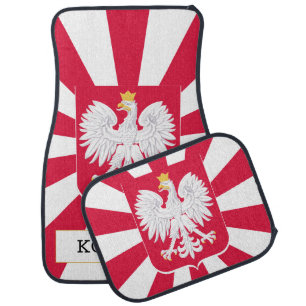 Poland Car Floor Mat & Polish Flag / Patriots Red