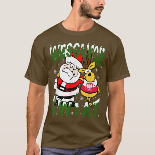 Poland Christmas  Polish Merry Xmas Wesolych Swiat T_Shirt